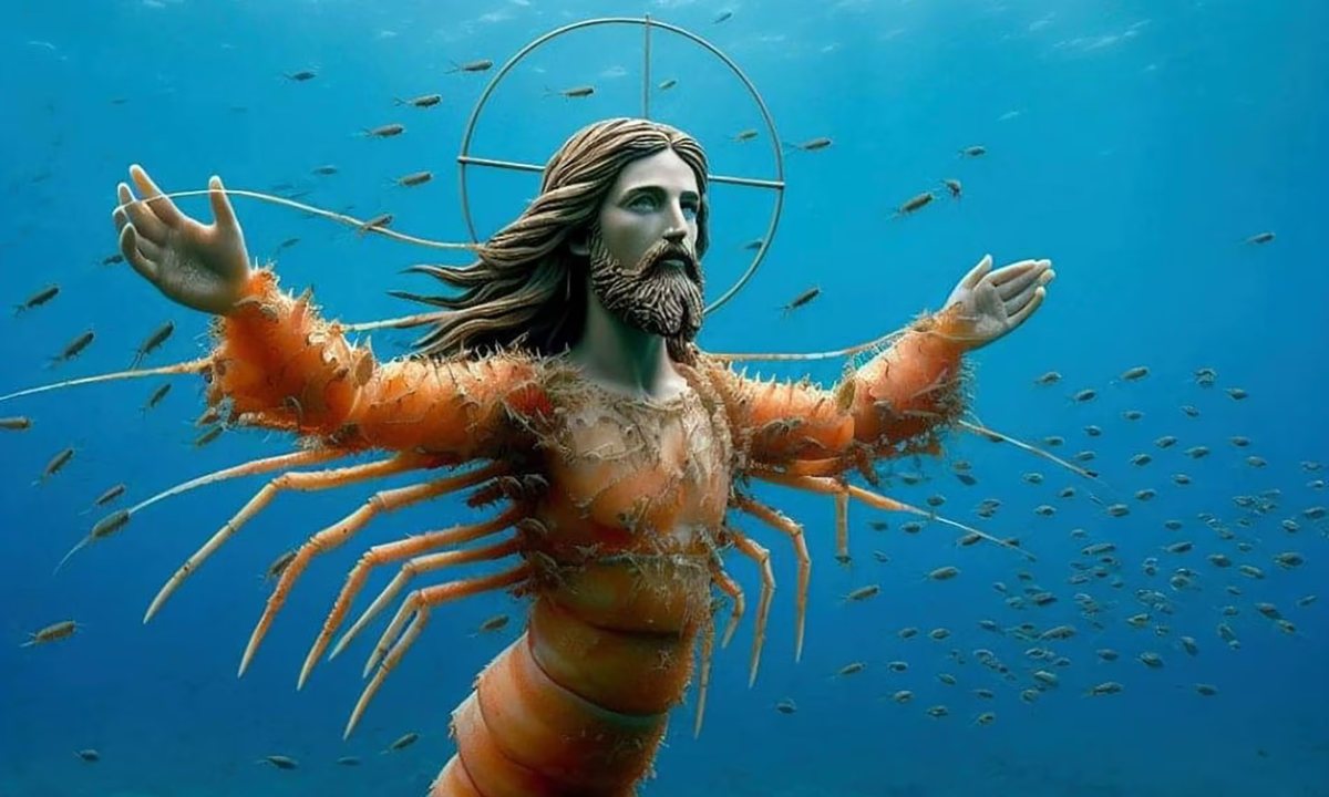 AI slop: Shrimp Jesus